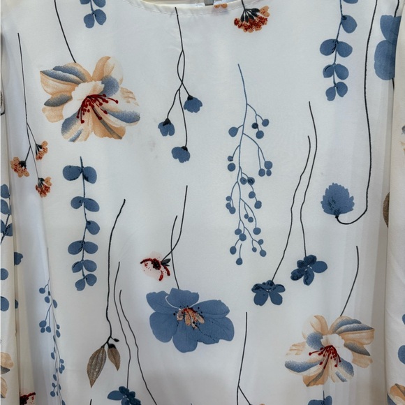 SHEIN Floral Maxi Dress - White and Blue - Picture 2 of 3
